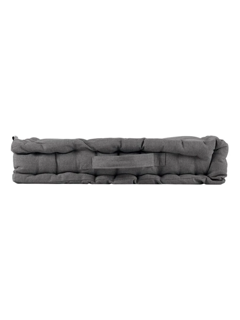 Coussin de sol 45x45 cm Panama ardoise coton Gris