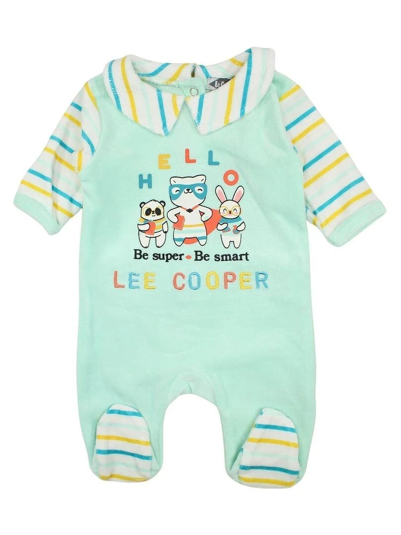 Lee Cooper Grenouillere bébé garçon imprimé Lee Cooper en coton Vert