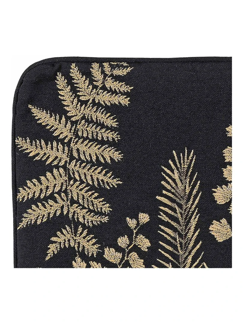 Housse de coussin aux feuillages divers Jaune