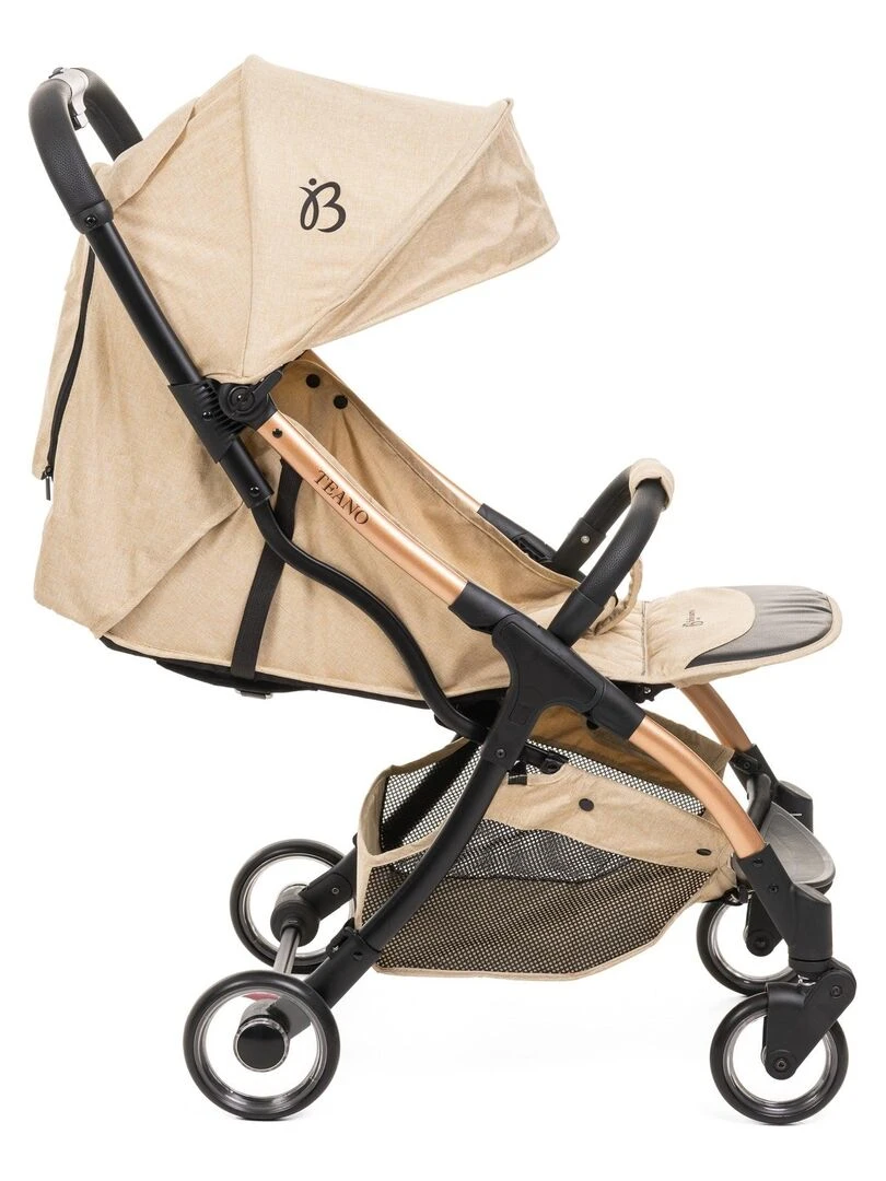 Bebelissimo   Poussette bébé Citadine Ultra Compacte   De 0 à 36 mois   Teano   beige   Beige
