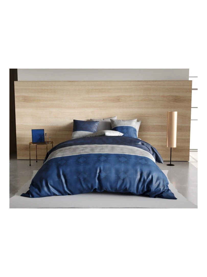 Housse de couette + 2 taies Malma Bleu