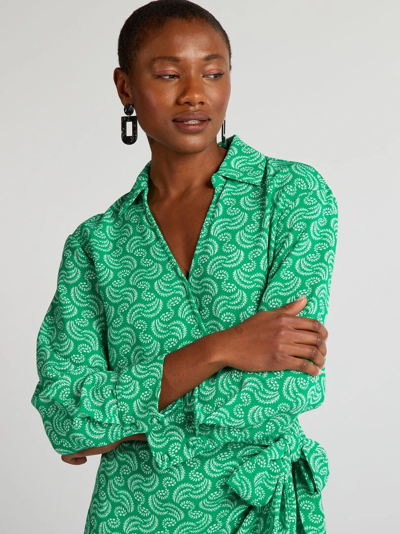 Robe à nouer fantaisie   Vert