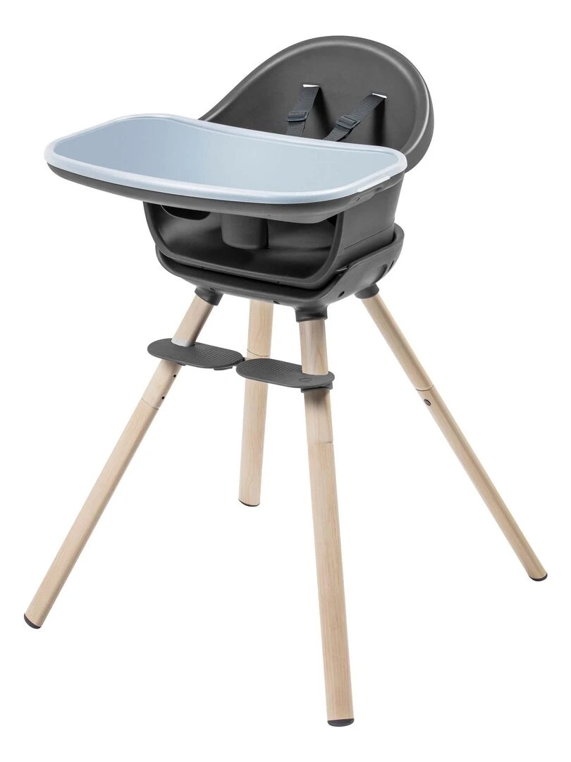Chaise haute évolutive Moa Eco 8 en 1 (Chaise Haute/réhausseur/tabouret/bureau) Beyond Graphite Gris foncé