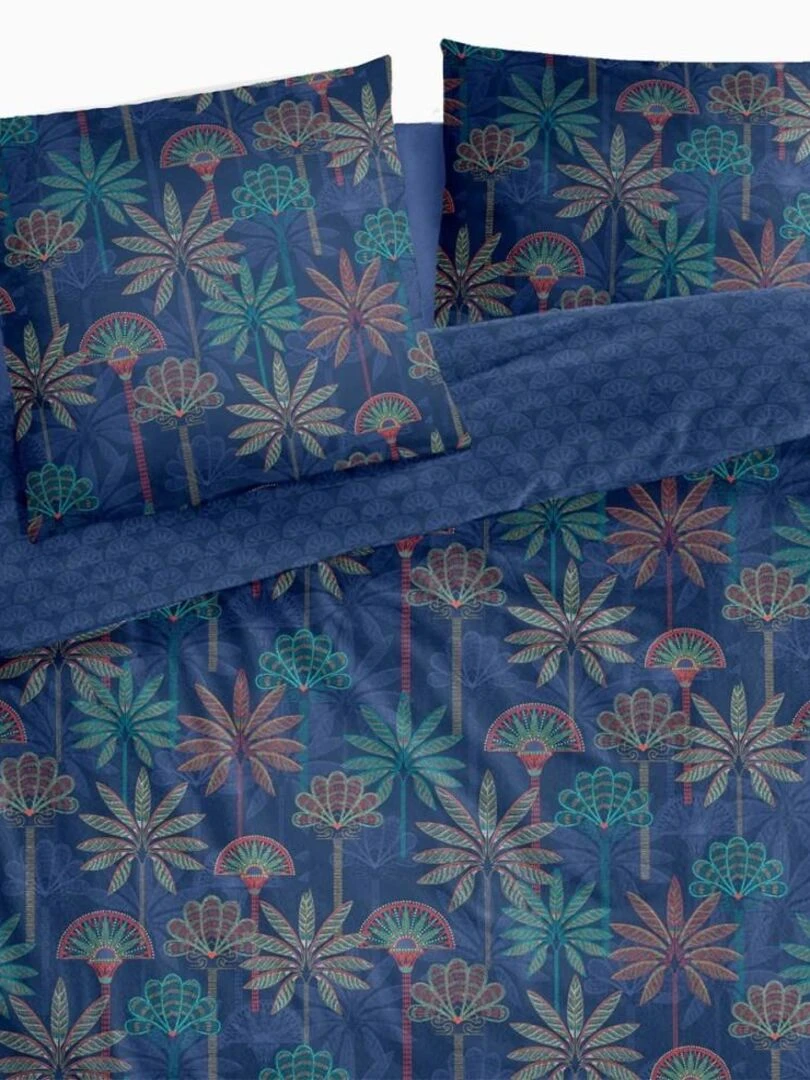 Housse de couette  Papira + taie(s) 100% coton 57 fils   Bleu