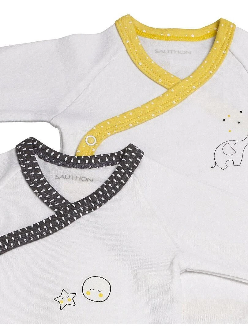 Bodies en coton lot de 2 SAUTHON Blanc