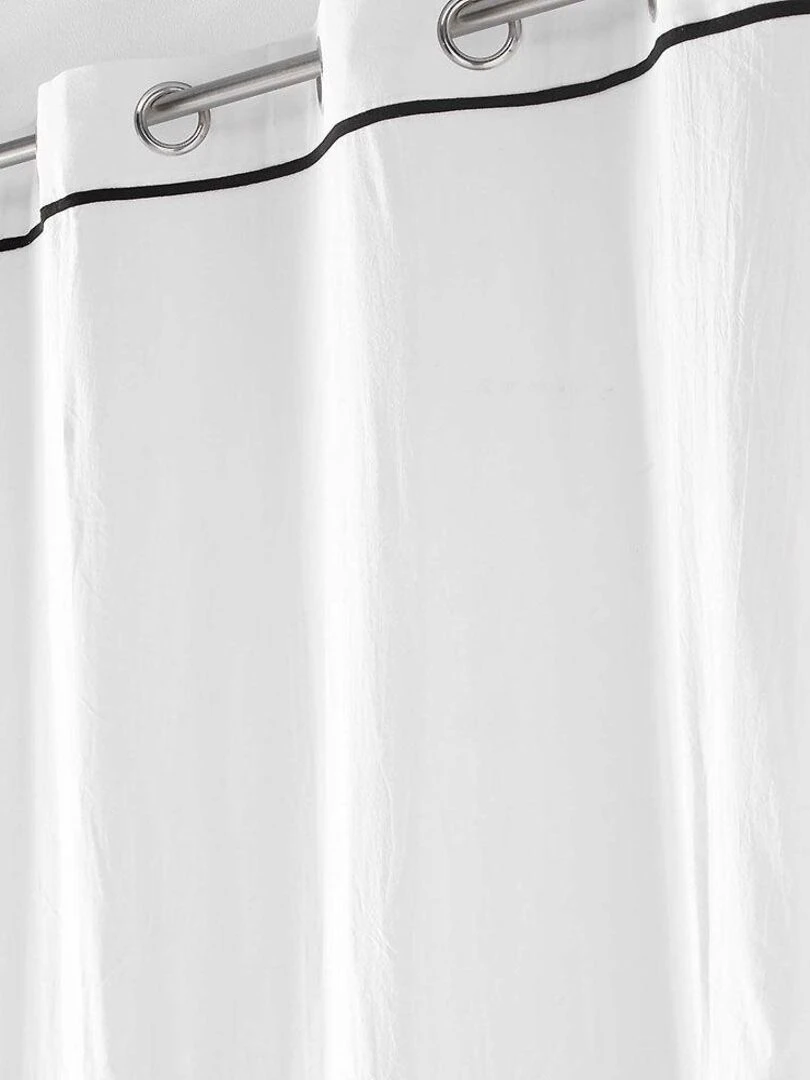 Rideau uni en coton lavé   Blanc