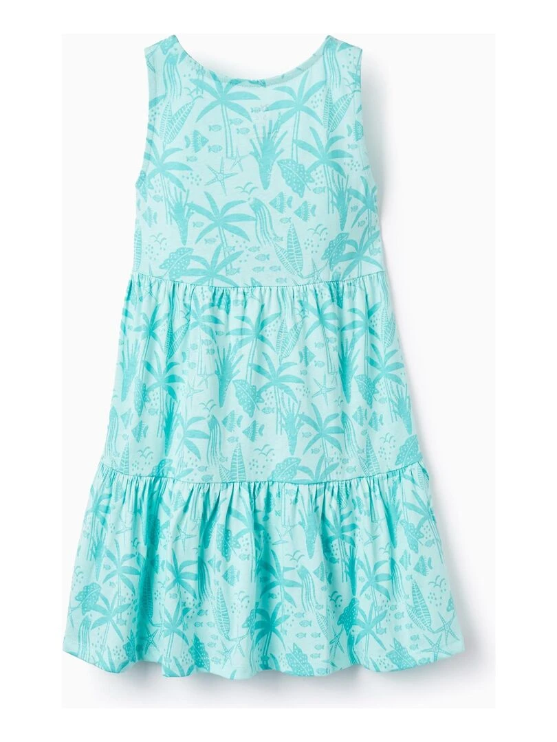 2 Robes en Coton pour Fille manches courtes EXPLORING AUSTRALIA Vert clair