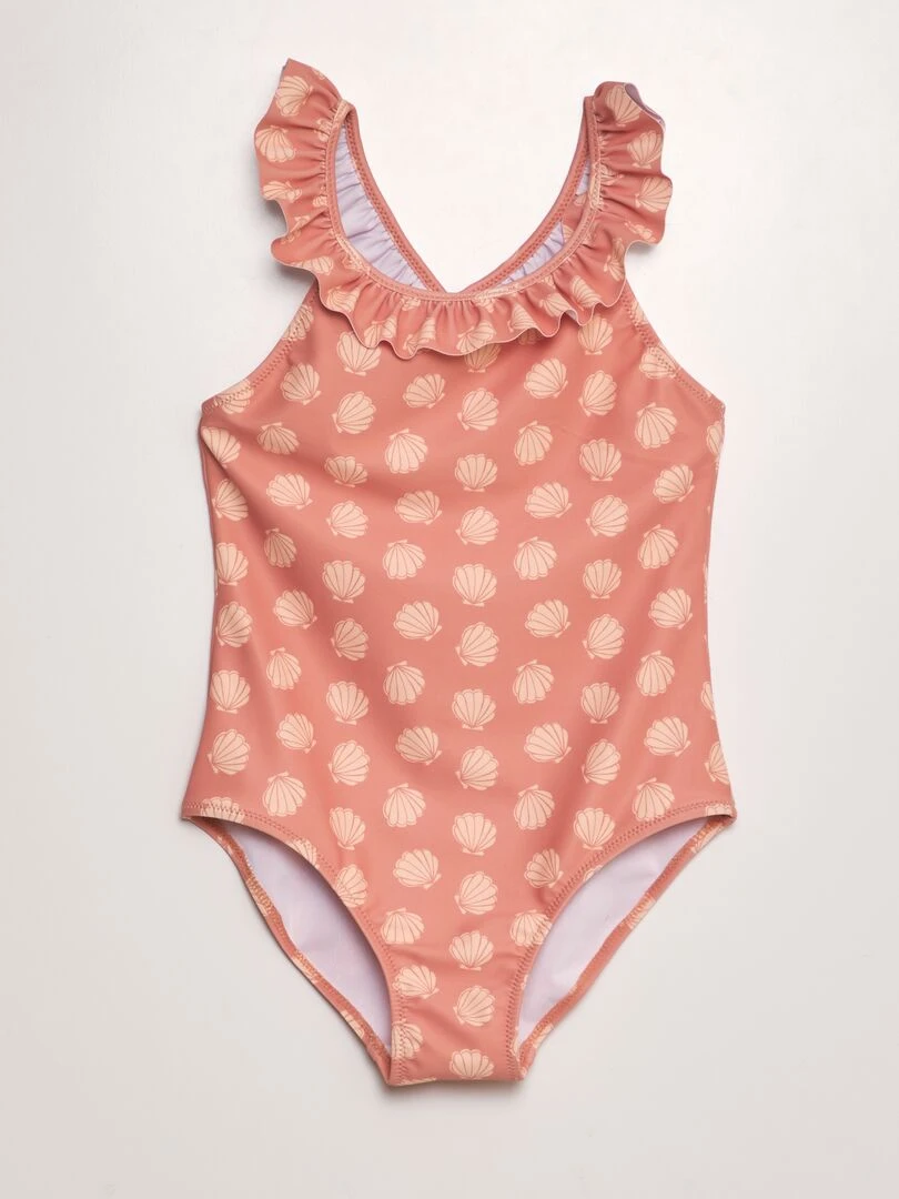 Maillot de bain à volants 1 pièce Orange