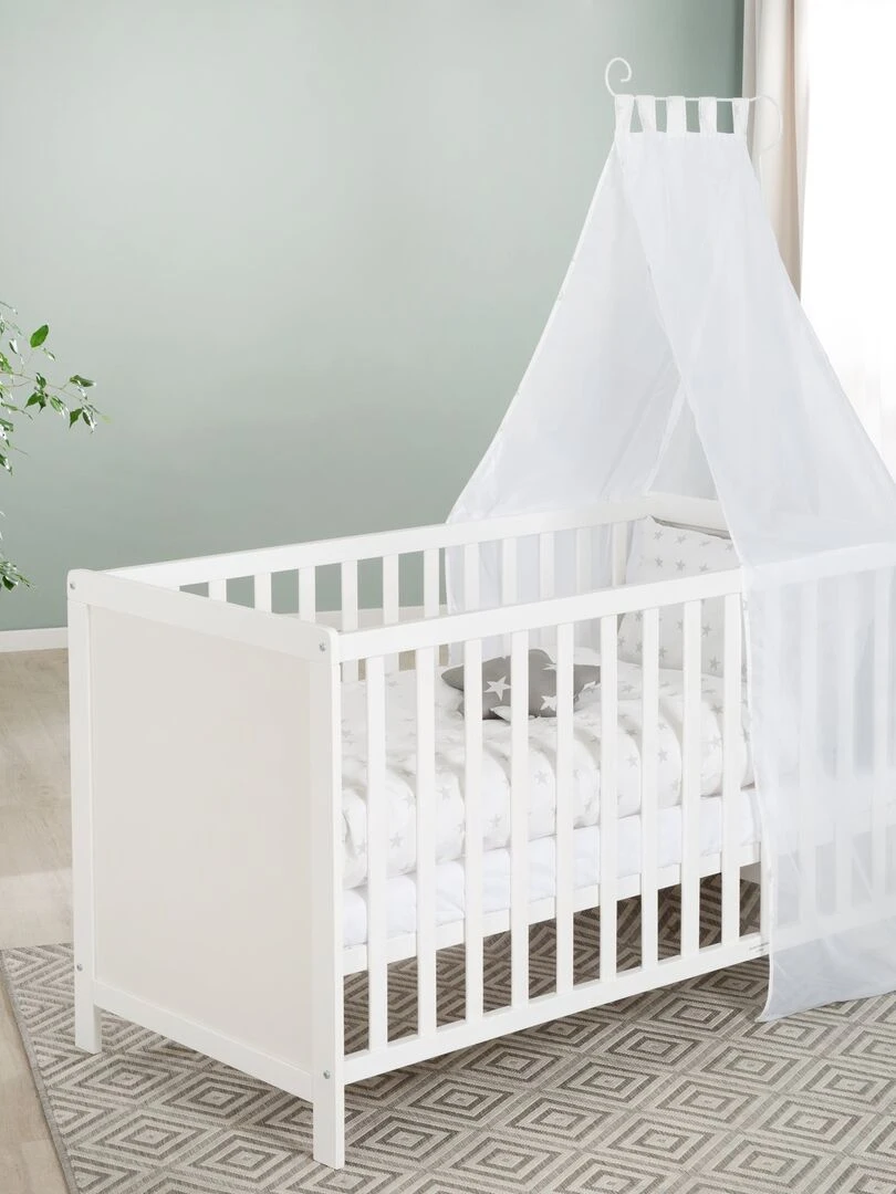 ROBA Lit multifonctionnel avec fonction de lit cododo 60 x 120 cm + équipement du lit   Blanc