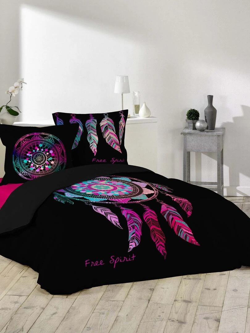 Parure Housse de couette Attrape Reve Porte Bonheur Noir