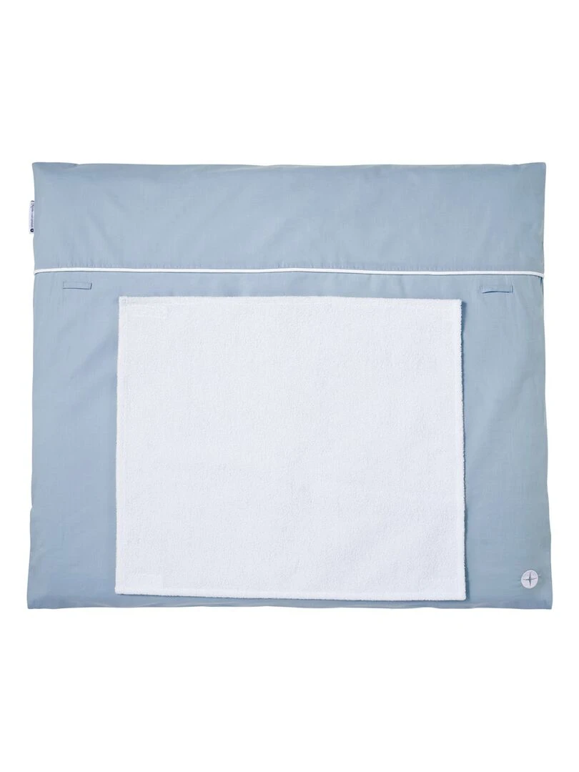 Matelas à langer lavable en coton 70 x 80 cm Bleu