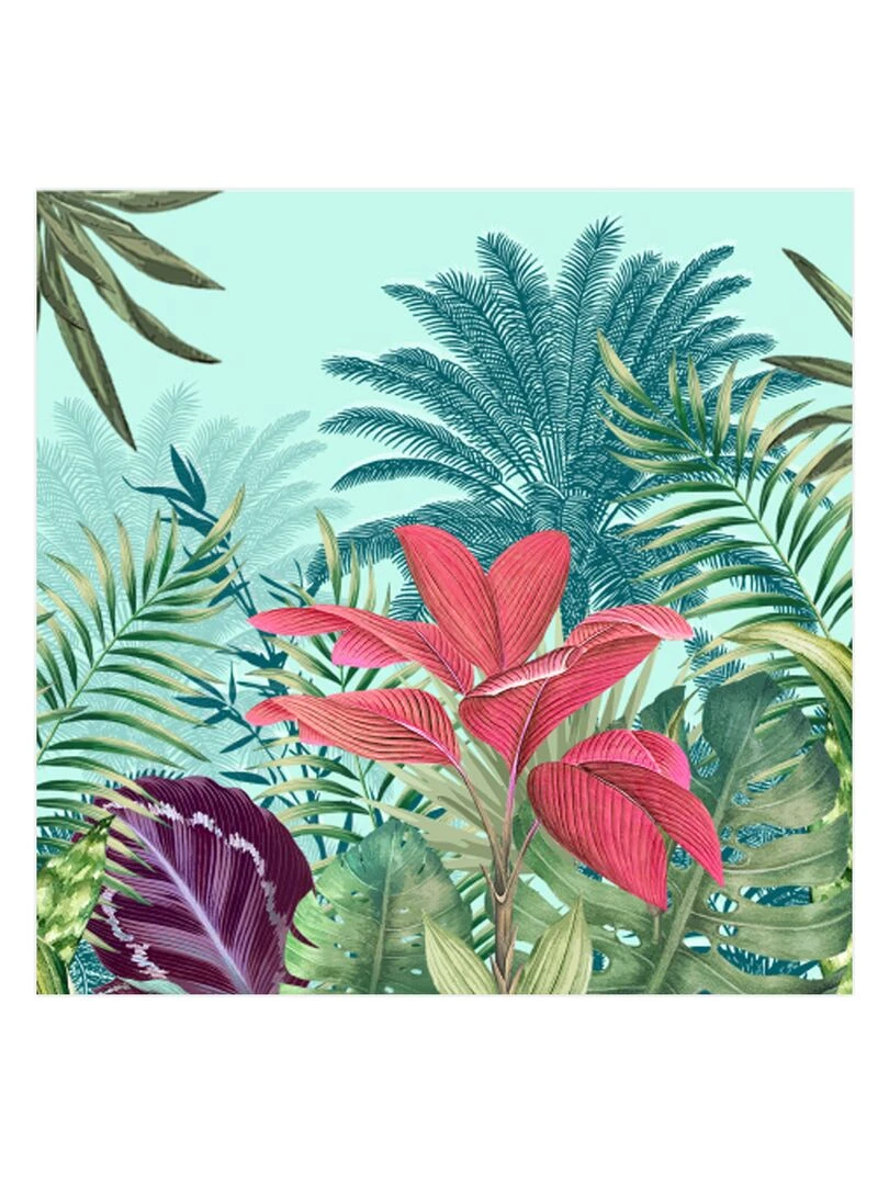Lot de 20 serviettes en papier Flore sauvage 33 cm Bleu