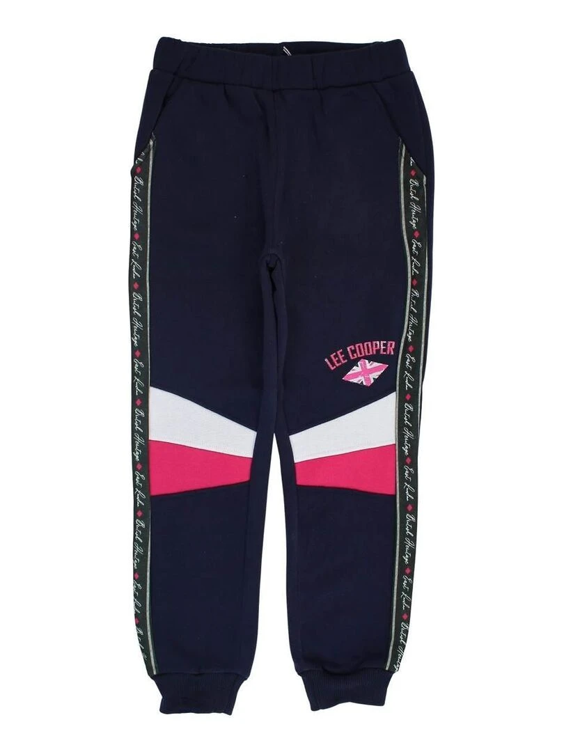 Lee Cooper Pantalon fille imprimé logo Bleu marine