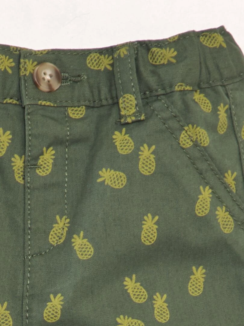 Short chino en twill Vert sapin
