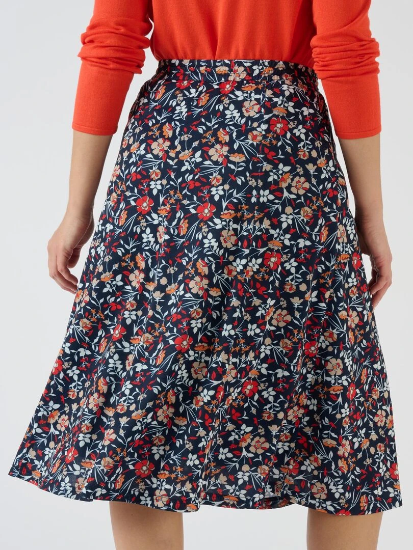 Jupe maille crêpe   Damart   Bleu marine