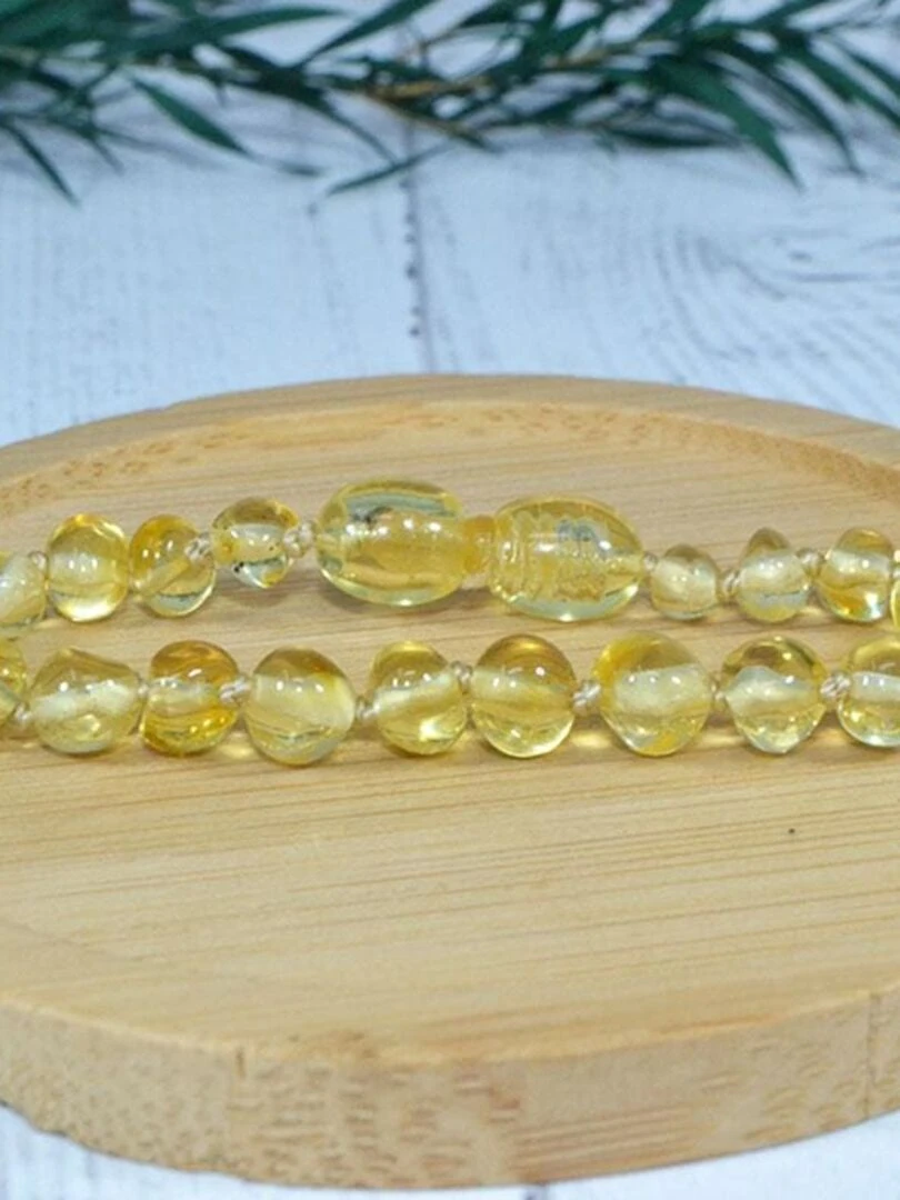 Bracelet Ambre bébé Lemon Jaune
