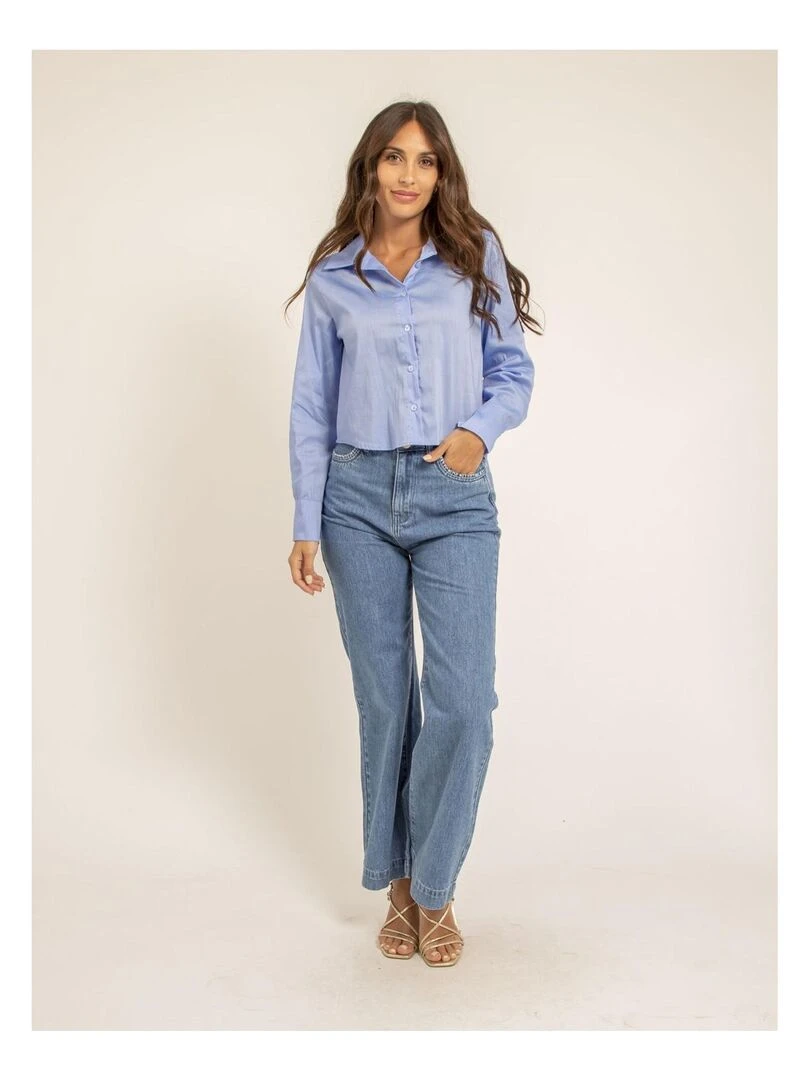 Chemise courte OCELIA   Bleu