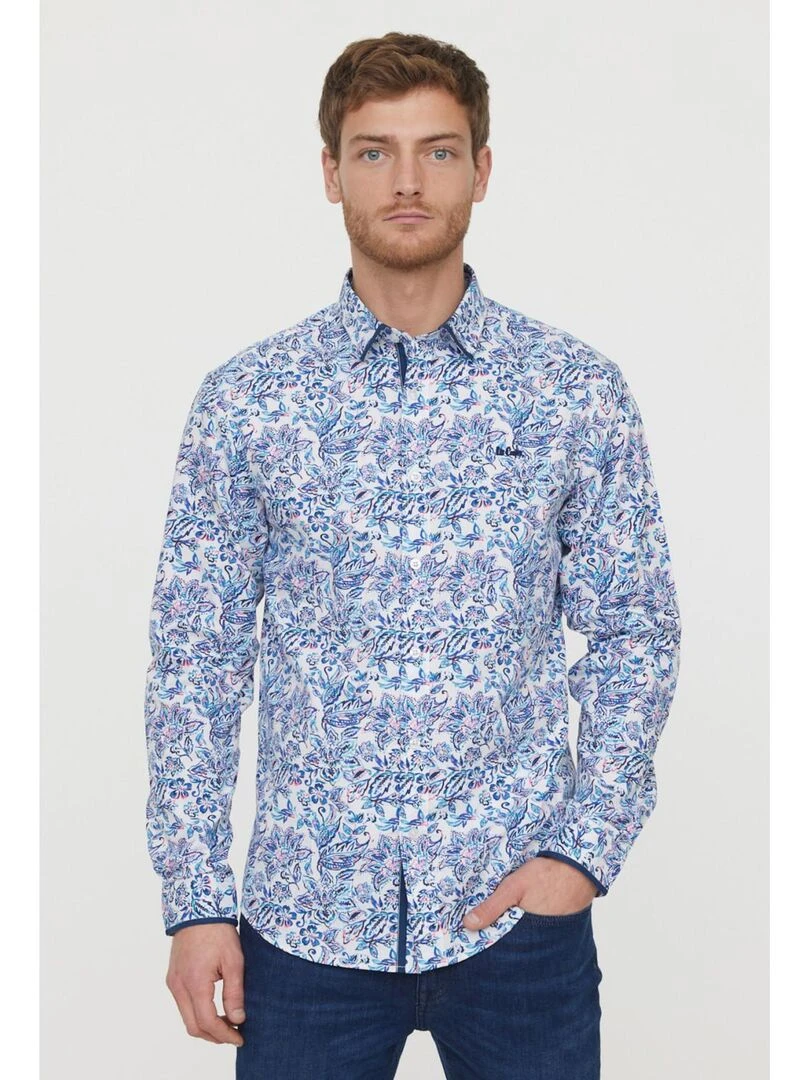 Lee Cooper Chemise manches longues coton slim DIMIX Blanc