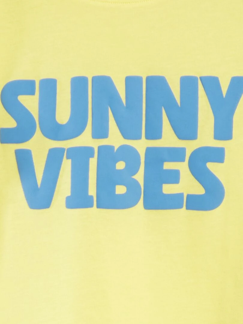 T shirt imprimé Jaune