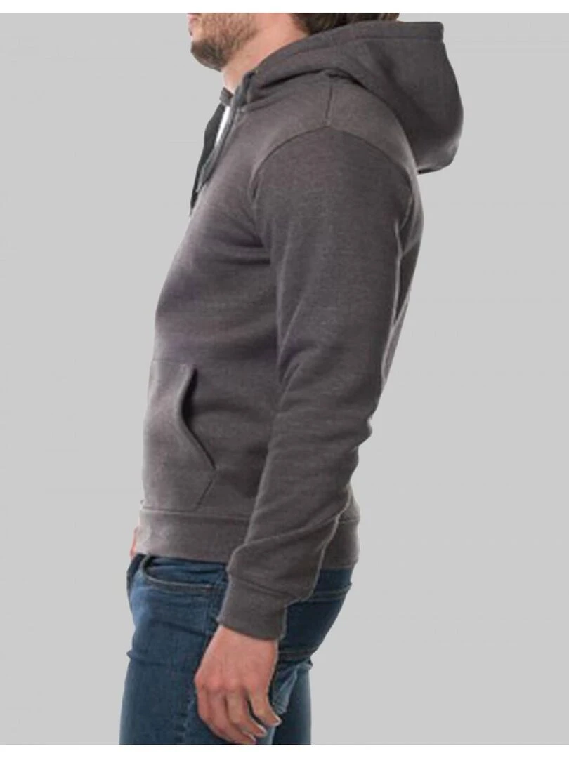 Sweat à capuche Kebello gris anthracite