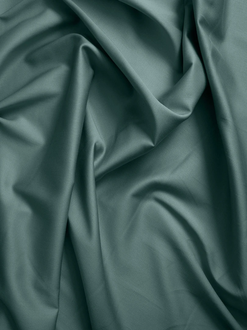 Blanc Avenue Housse De Couette Satin De Coton Vert