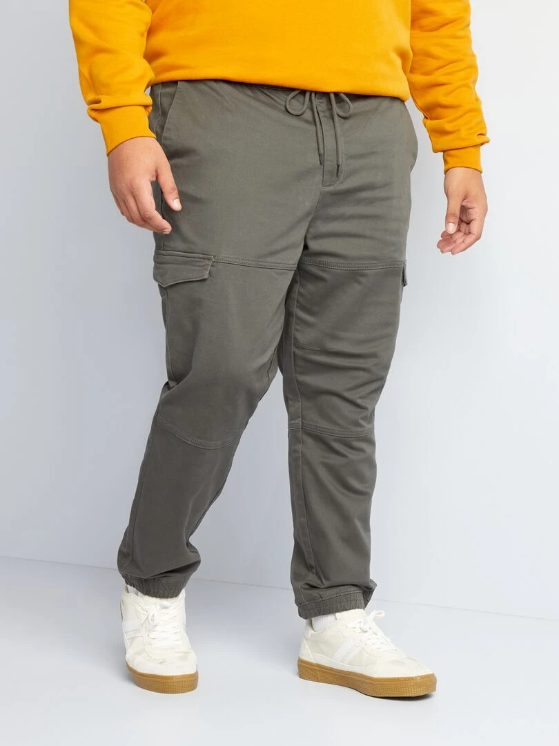 Pantalon chino avec poches sur les côtés   Kaki