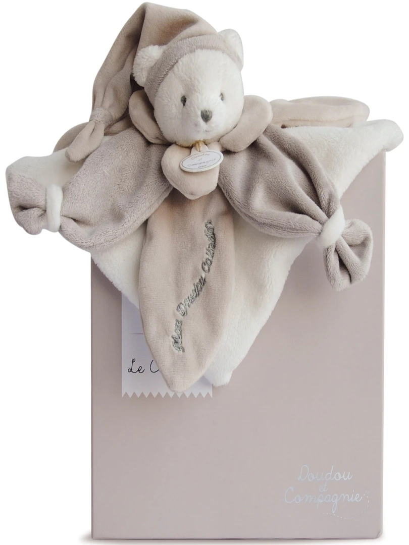 Coffret doudou pétale J'aime mon doudou ours beige (24 cm) N/A