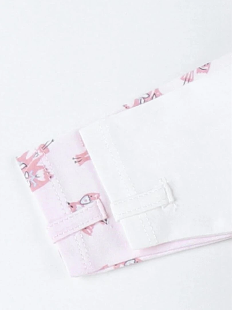Set de 2 pyjamas 1 pièce  clair/écru   Noukie's   Rose