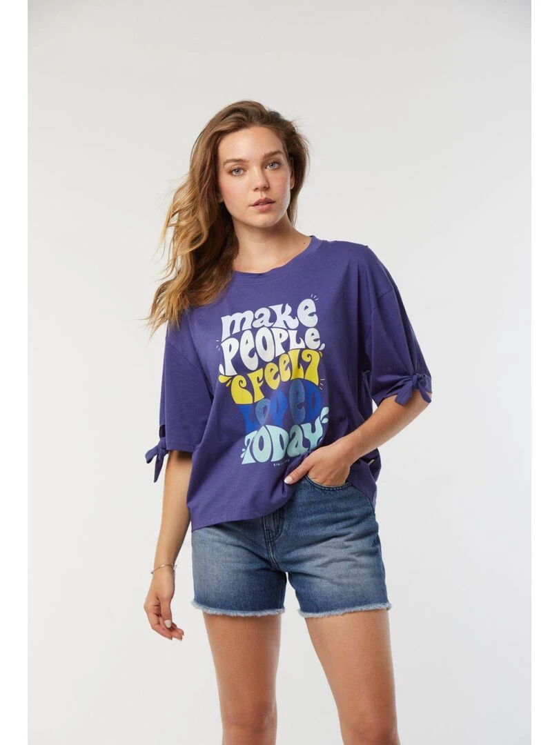 Lee Cooper T shirt manches courtes coton regular AJI Violet