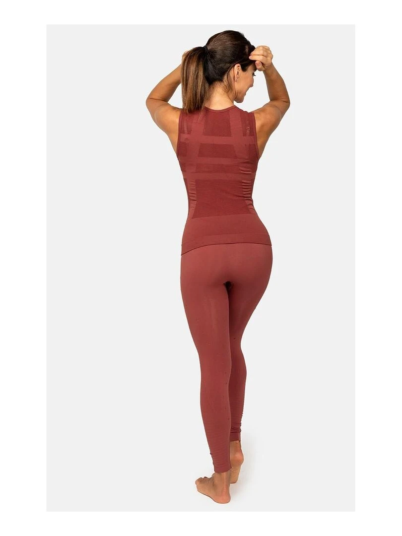 Legging Femme Fitness sans coutures Fibre Emana Taille haute  Namasté   Marron