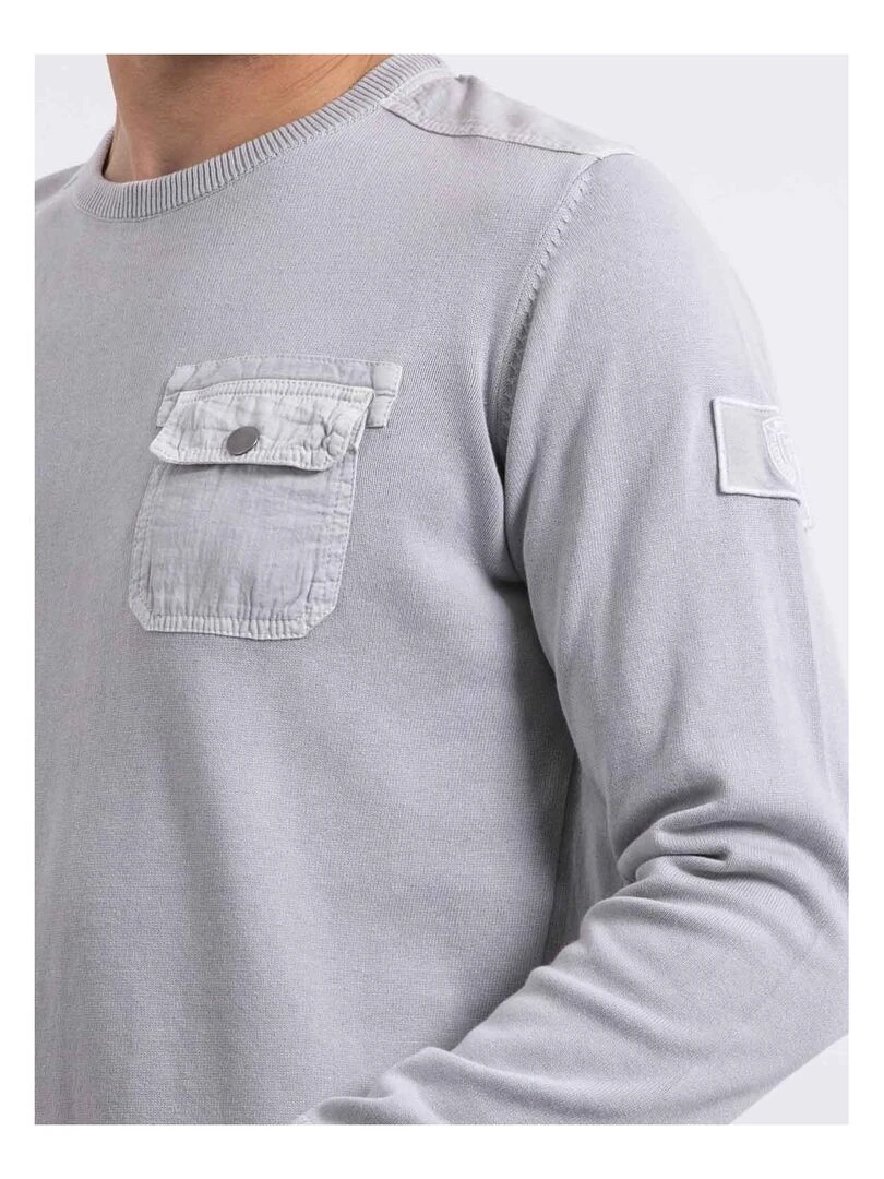Pull fin col rond AMARTIN   Bleu marine