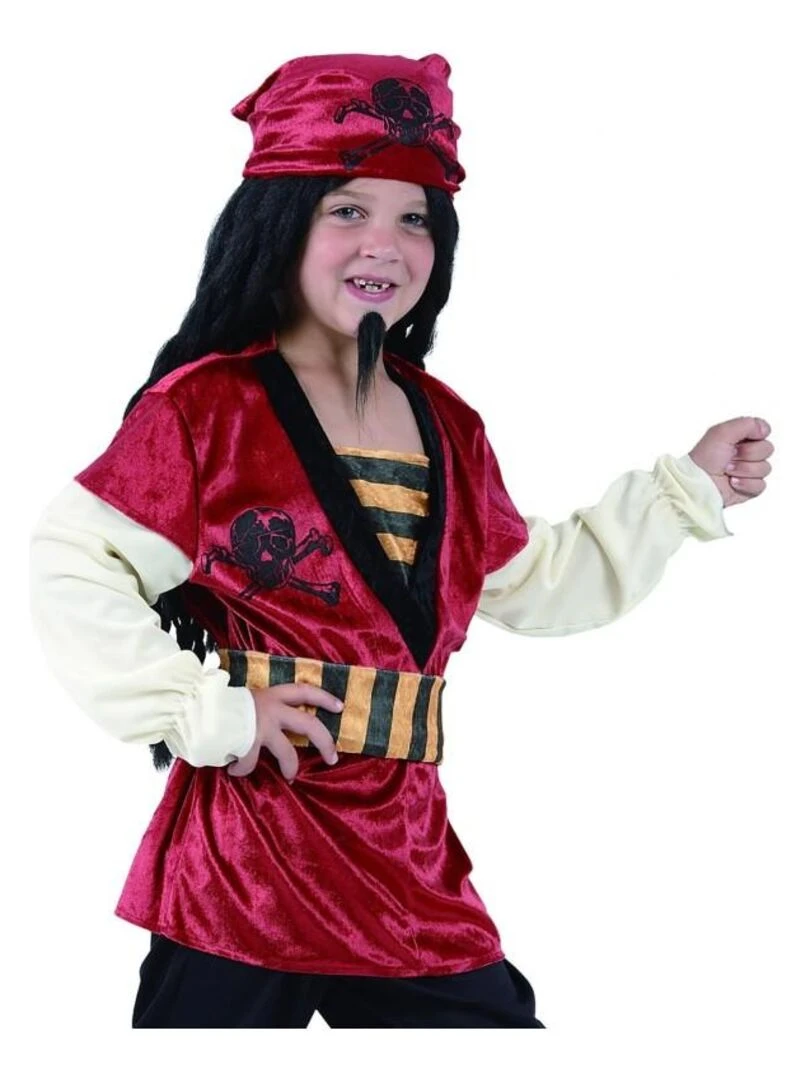 Déguisement Corsaire des mers du sud enfant Rouge