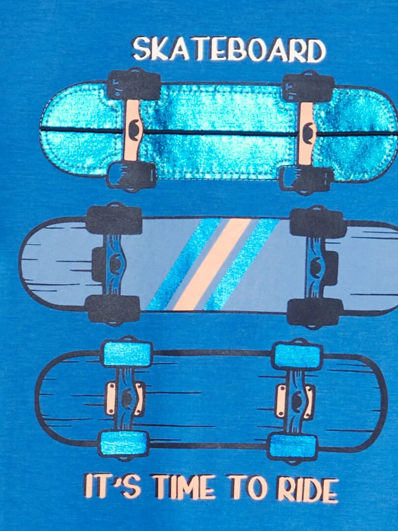 T shirt à imprimé animé Bleu