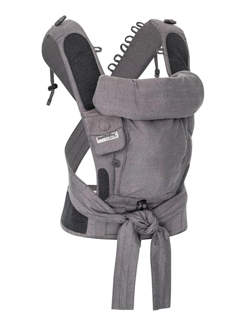 Hoppediz Porte bébé Bondolino Gris Gris Noir