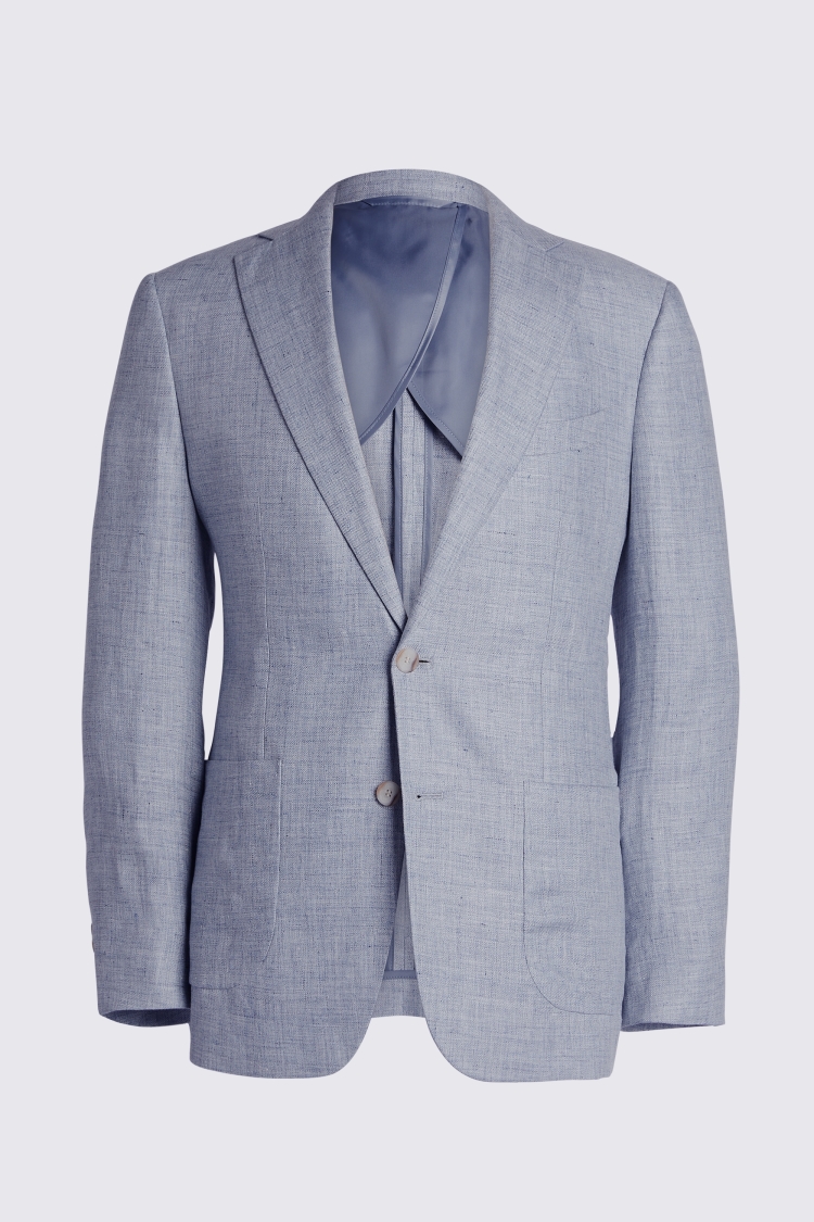 Slim Fit Oatmeal Linen Jacket   Buy Online at Moss