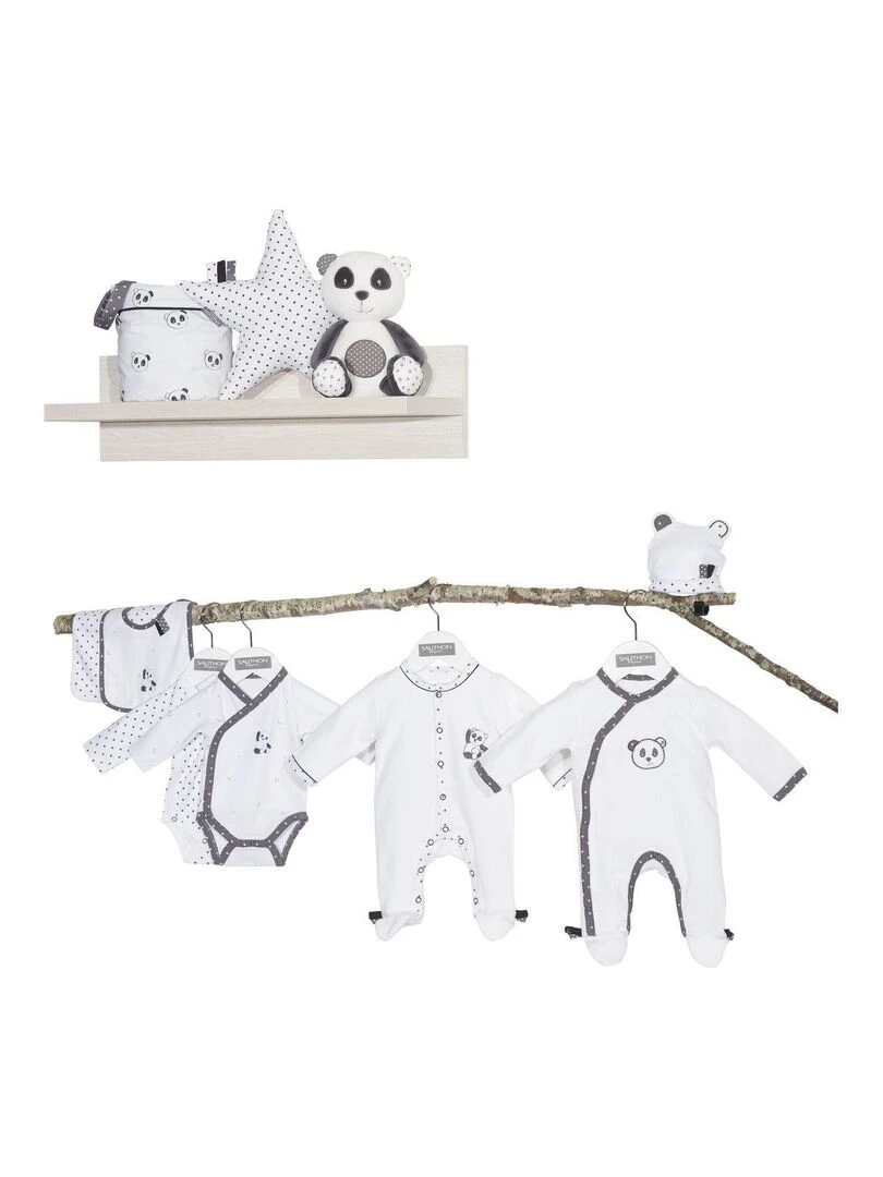 Bonnet de naissance en coton SAUTHON Blanc