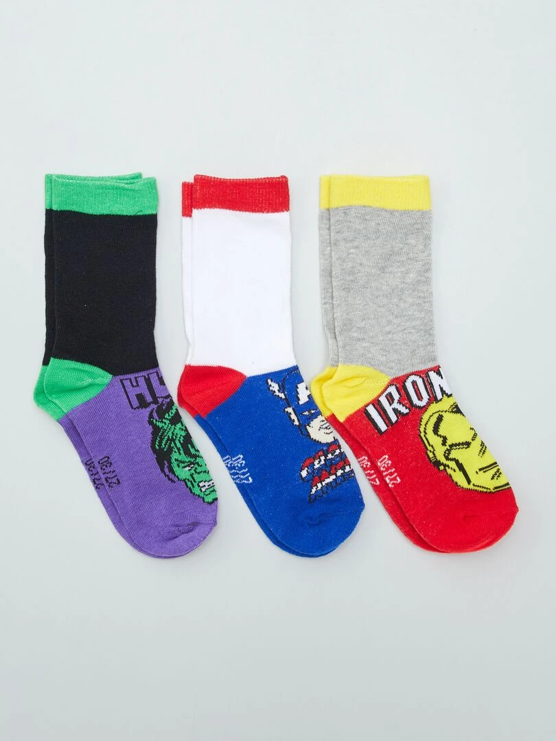 Lot de chaussettes 'Avengers' 'Marvel' Multicolore