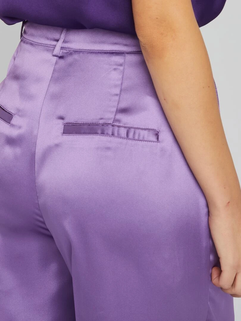 Pantalon en satin   Violet