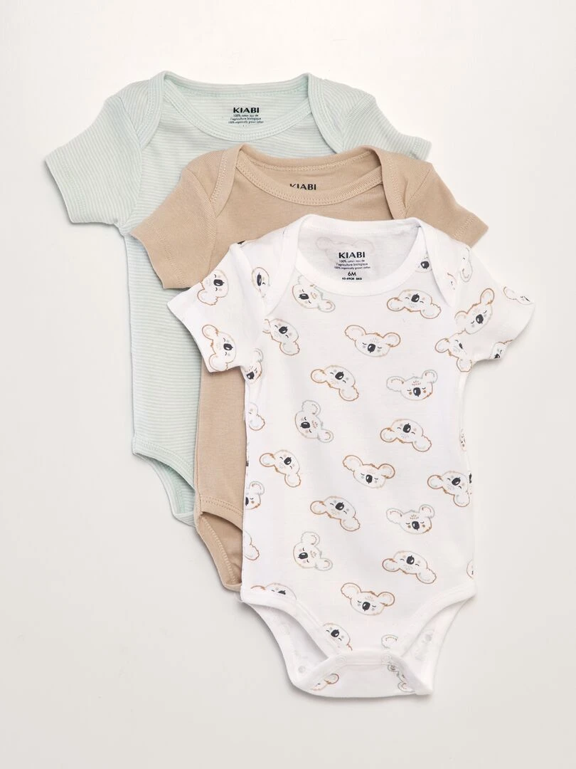 Lot de 3 bodies Blanc