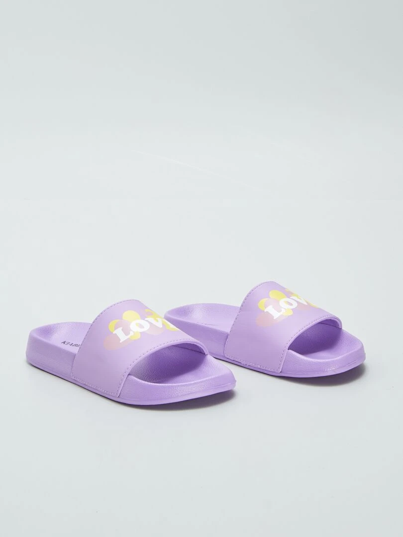 Claquettes de piscine Love Violet