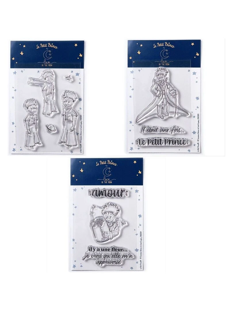 11 Tampons transparents Le Petit Prince Etoiles + Messages + Fleur N/A