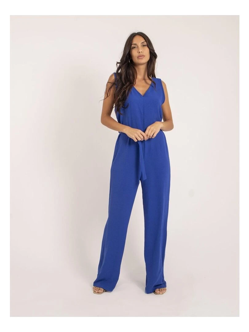 Combi pantalon et ceinture ELEA   Bleu roi