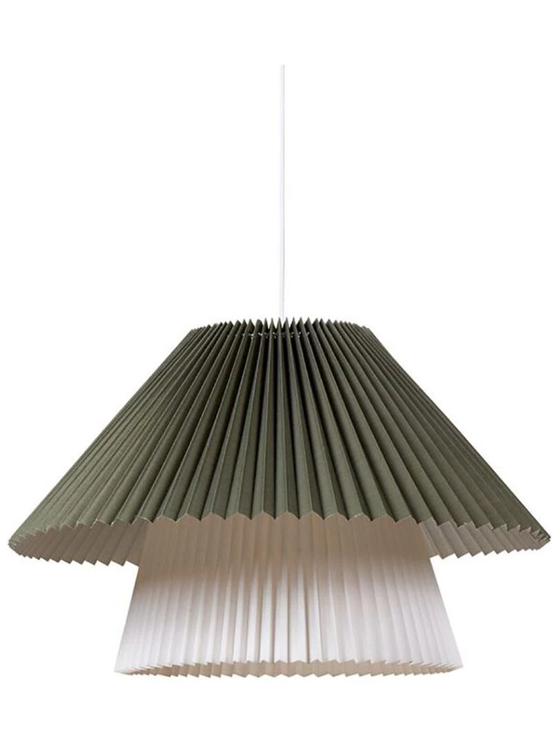 Suspension double tissu Aurélia vert blanc D52 Vert