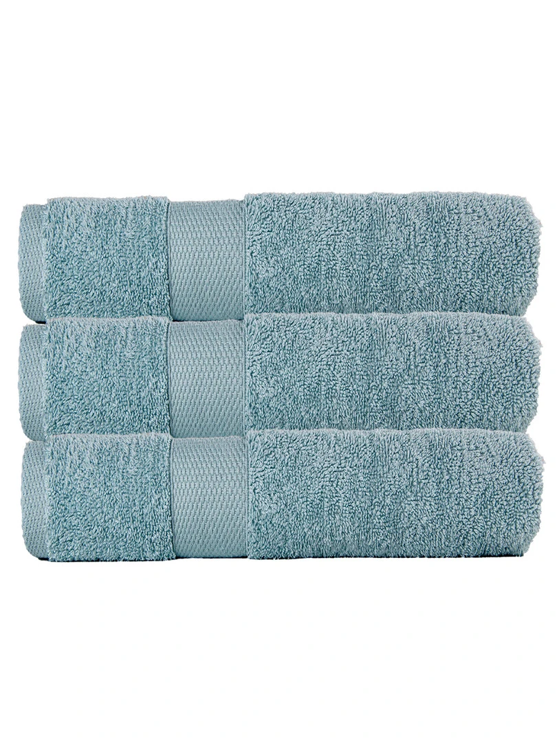 Lot De 3 Serviettes Éponge 50*90 Cm 500 Gr/m2 Vert d'eau