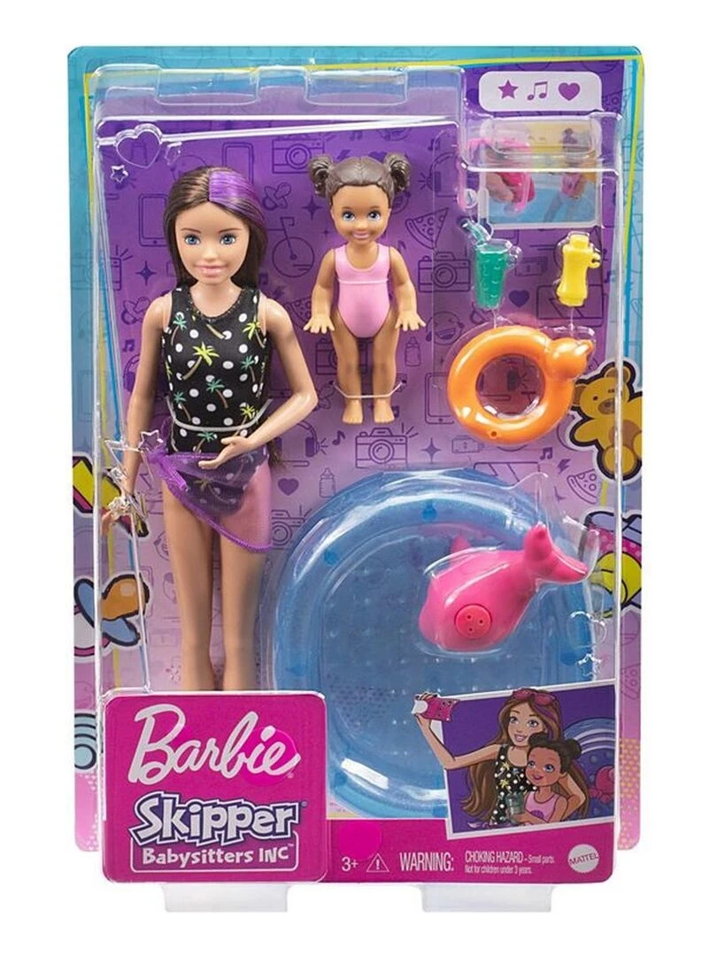 Coffret poupée barbie babysitter piscine N/A