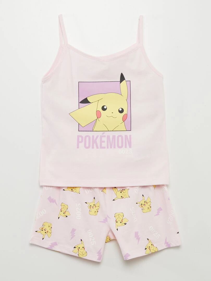 Ensemble pyjama 'Pokémon' 2 îèces Rose