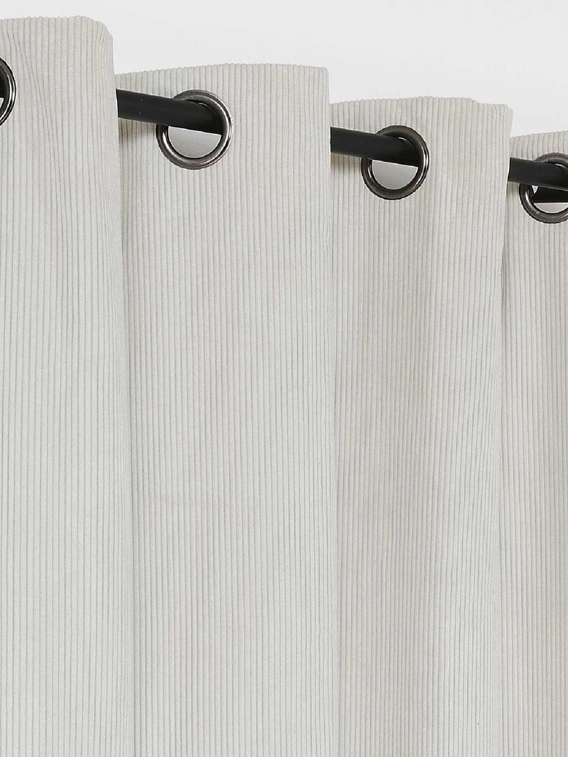 Rideau occultant et isolant en velours côtelé Blanc