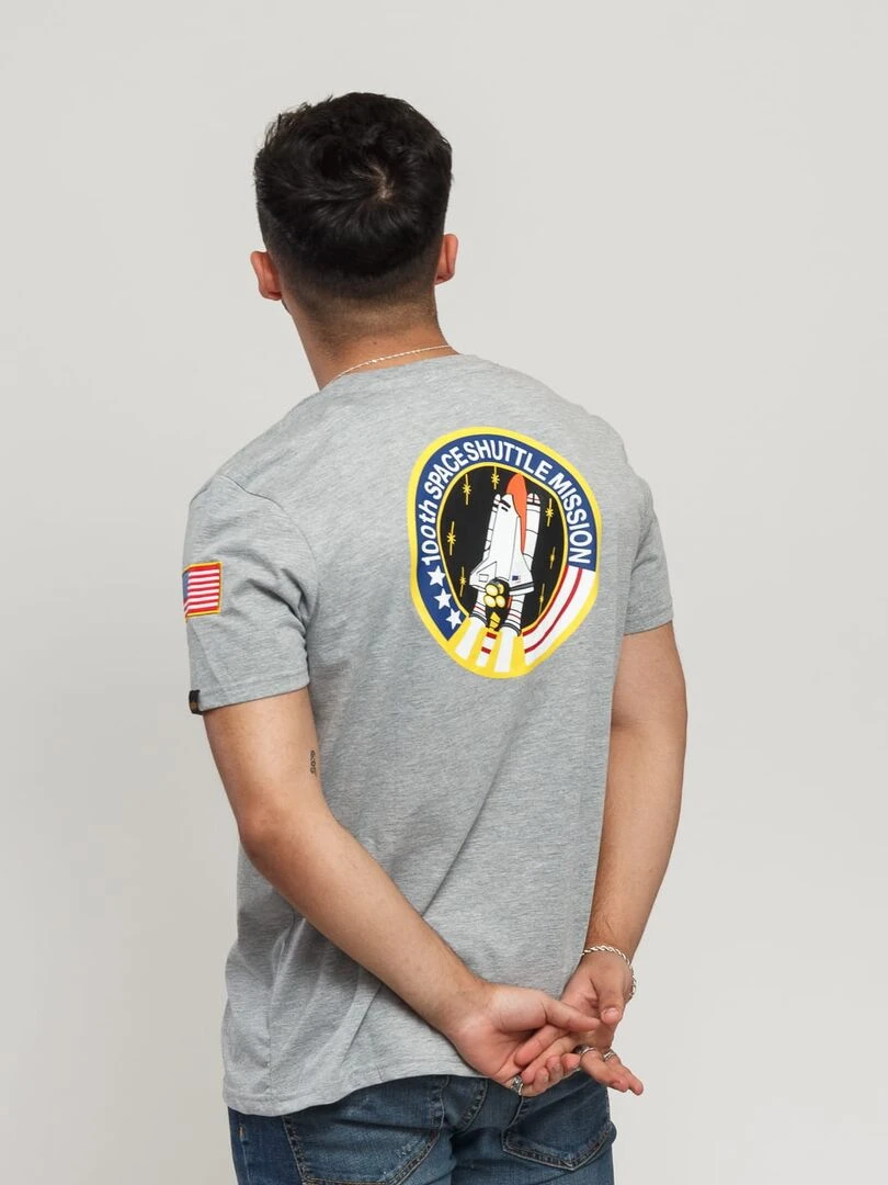 T shirt Alpha Industries NASA Space Shuttle Tee Gris