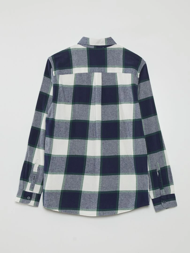 Chemise en flanelle à carreaux   Vert/blanc