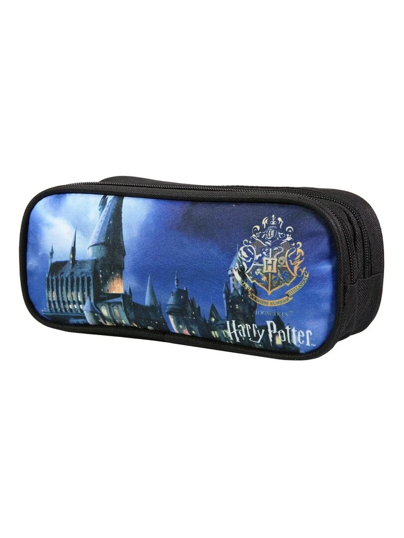BAGTROTTER Trousse scolaire 2 compartiments Harry Potter Noire Noir